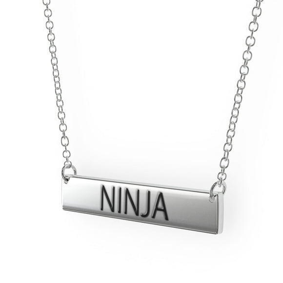 NEONBLOND Personalized Name Engraved Worlds Hottest Ninja Dogtag Necklace 